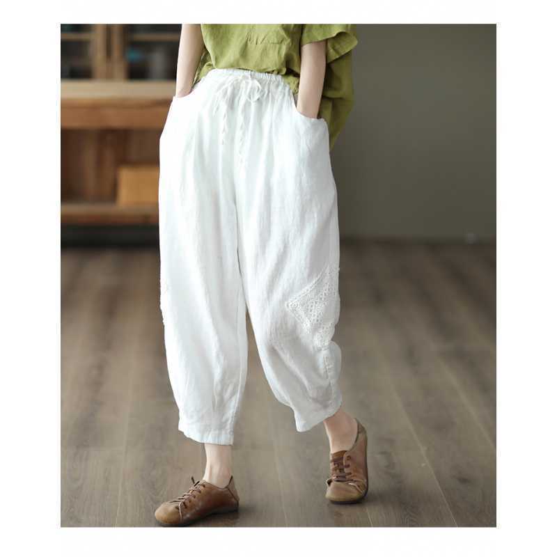 Cotton And Linen Loose Slimming Harem Bloomers