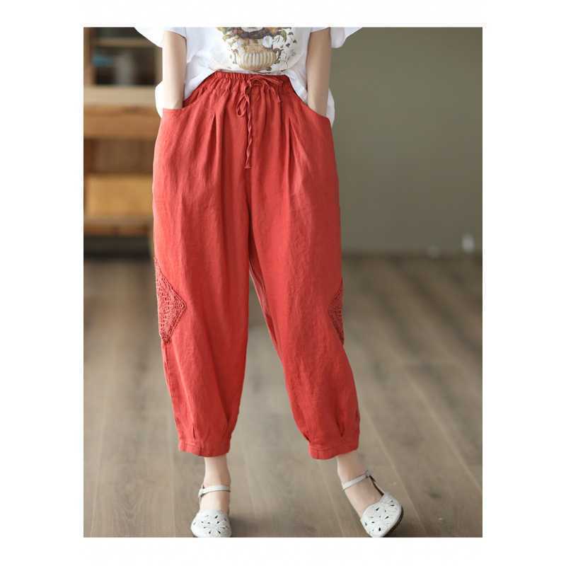 Cotton And Linen Loose Slimming Harem Bloomers