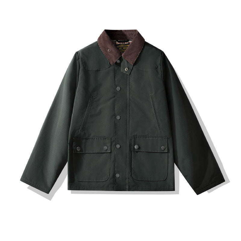 Oil Wax Jacket Quilted Trench Coat Coat
