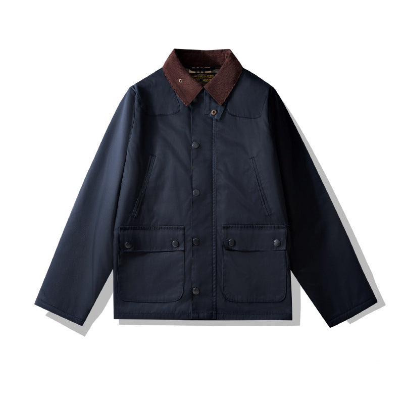 Oil Wax Jacket Quilted Trench Coat Coat