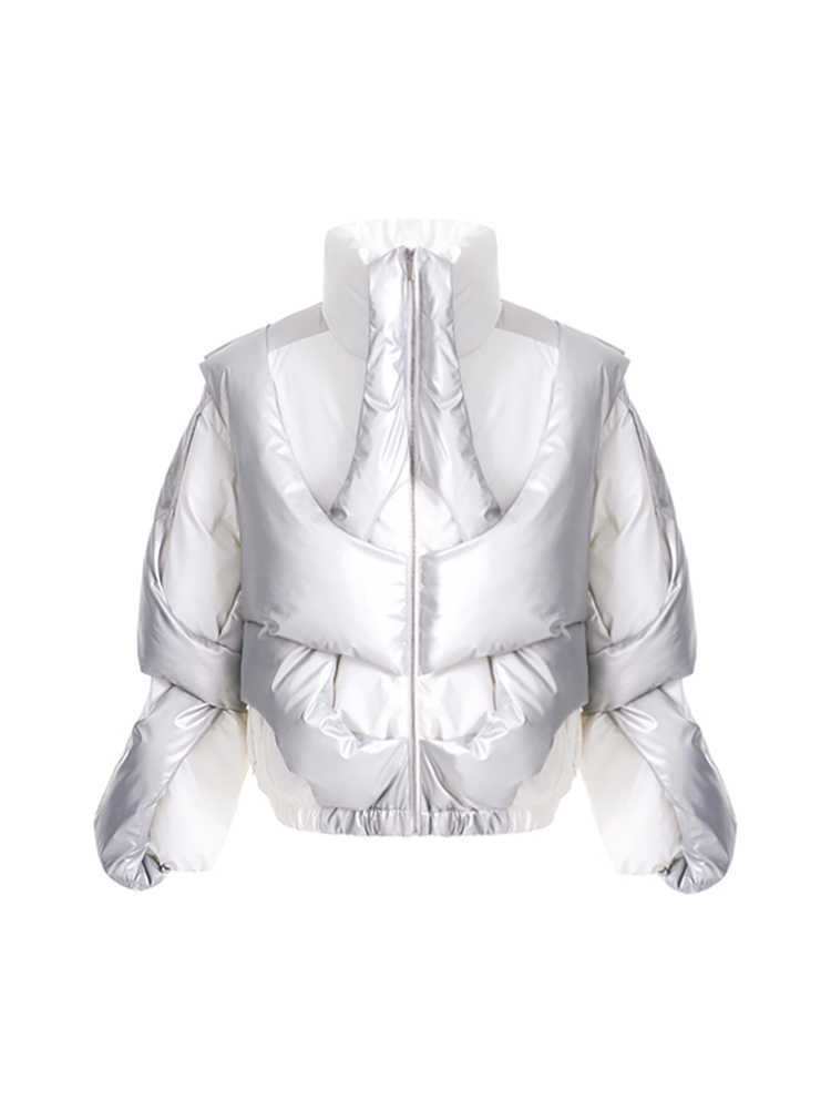 Deconstructed Design Cotton Jacket Men's Winter Thickened Down Cotton-padded Coat