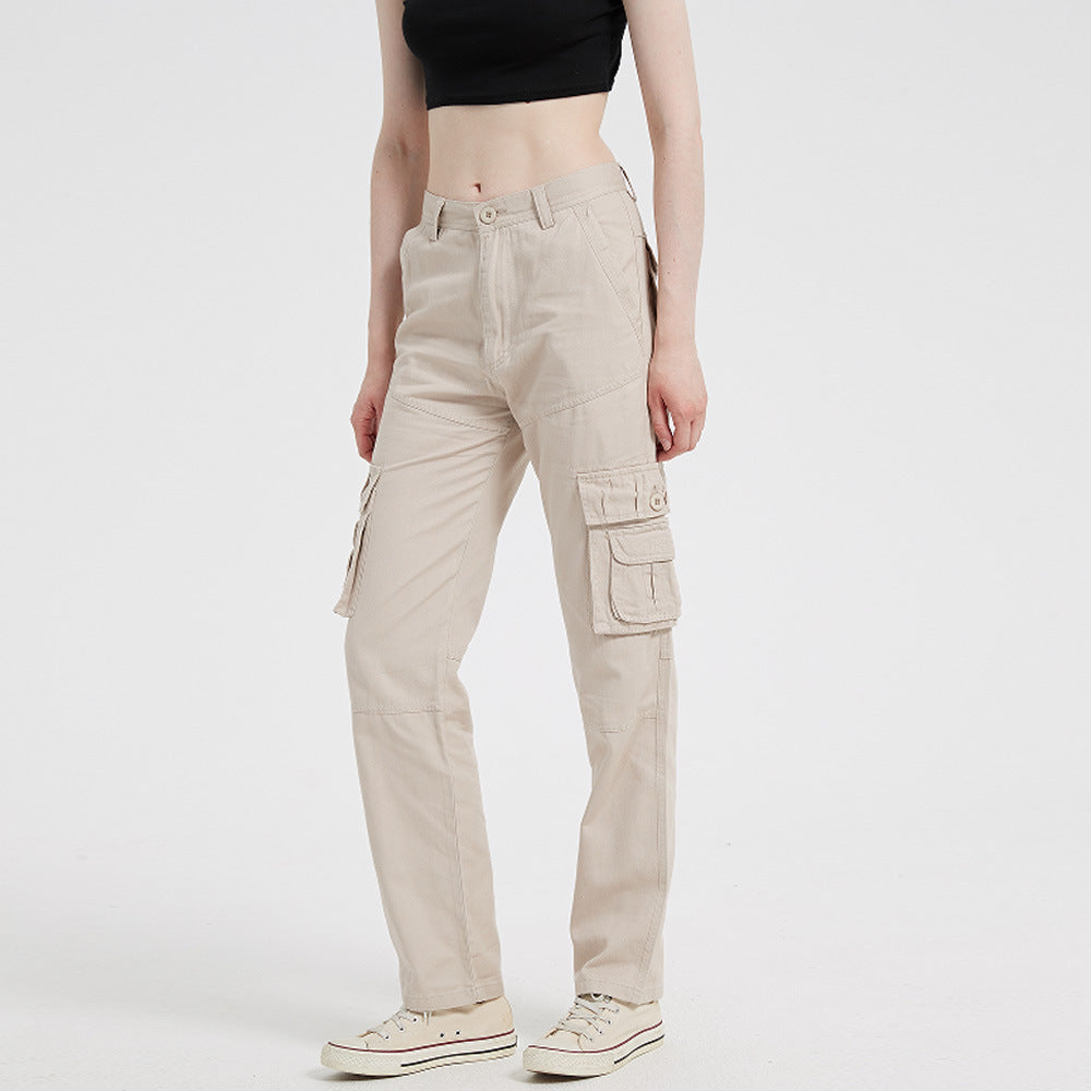 European And American Plus Size Women's Multi-pocket Sports Pants