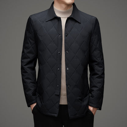 Men's Plaid Collar Cotton Jacket