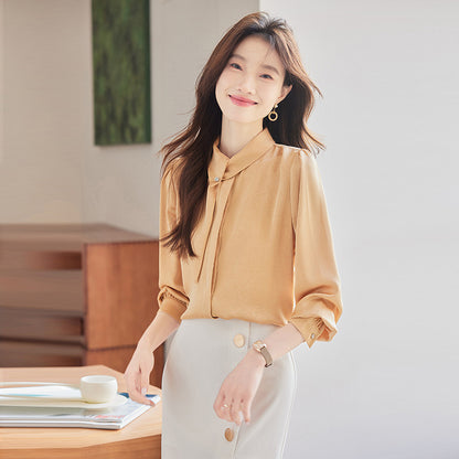 Long Sleeve Shirt Women's Professional Slim Fit Work Clothes