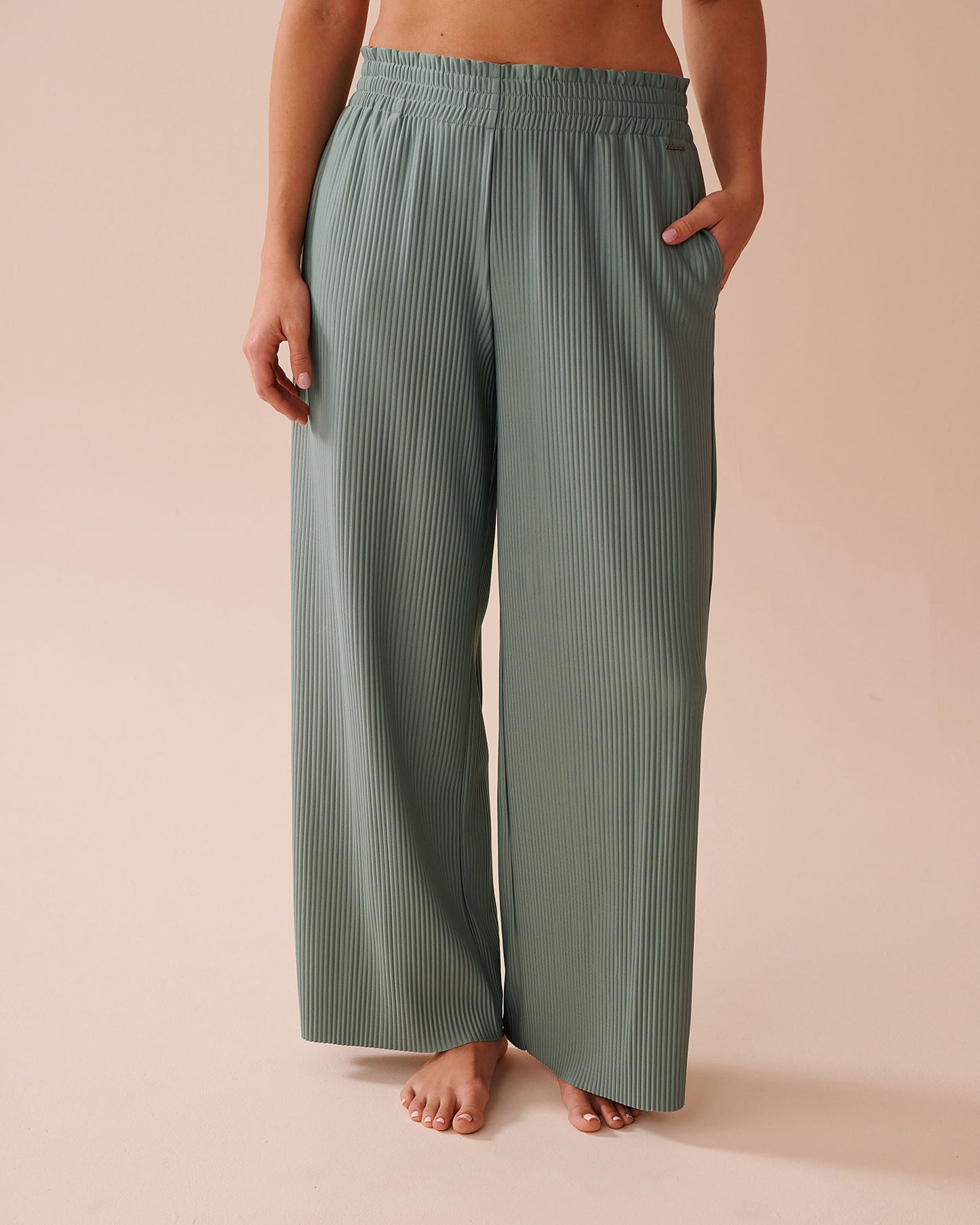 Women's Wide-leg Mid-waist Elastic Fashion