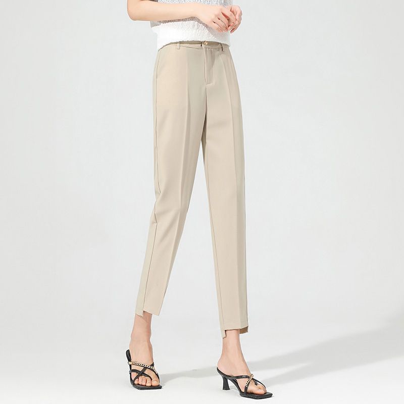 Cropped Harem Suit Pants Women's Loose Casual Cigarette Pants
