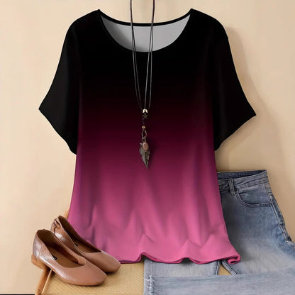 Casual Sports Loose Round Neck Short Sleeve