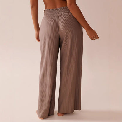 Women's Wide-leg Mid-waist Elastic Fashion