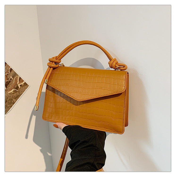 Solid Color Casual Retro Crossbody Portable Shoulder Bag