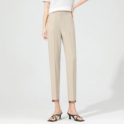 Cropped Harem Suit Pants Women's Loose Casual Cigarette Pants
