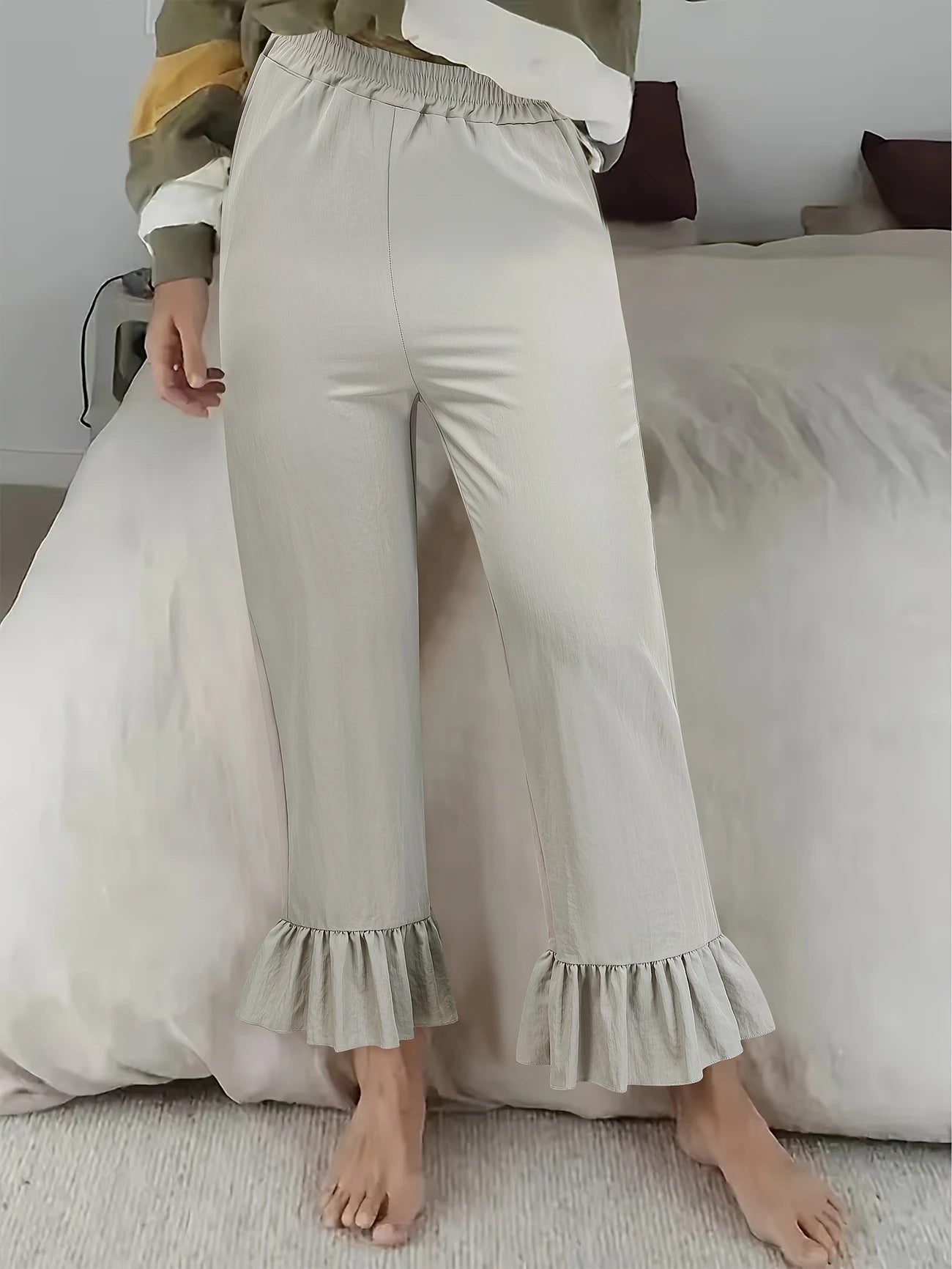Women's Wide-leg Pants Fashion Flared Pants High Waist
