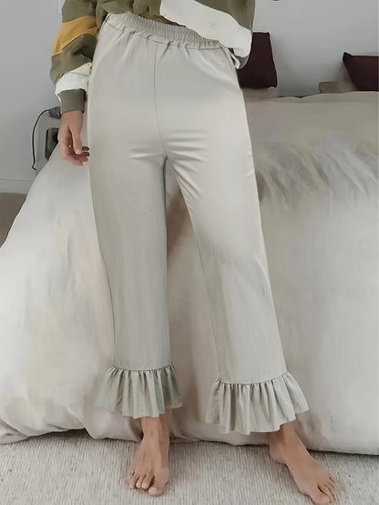 Women's Wide-leg Pants Fashion Flared Pants High Waist