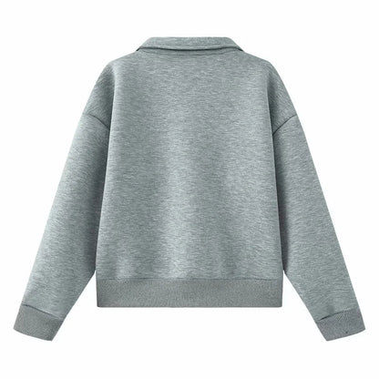 European And American Style Lapel Loose Cardigan Coat Female Casual Jacket Top