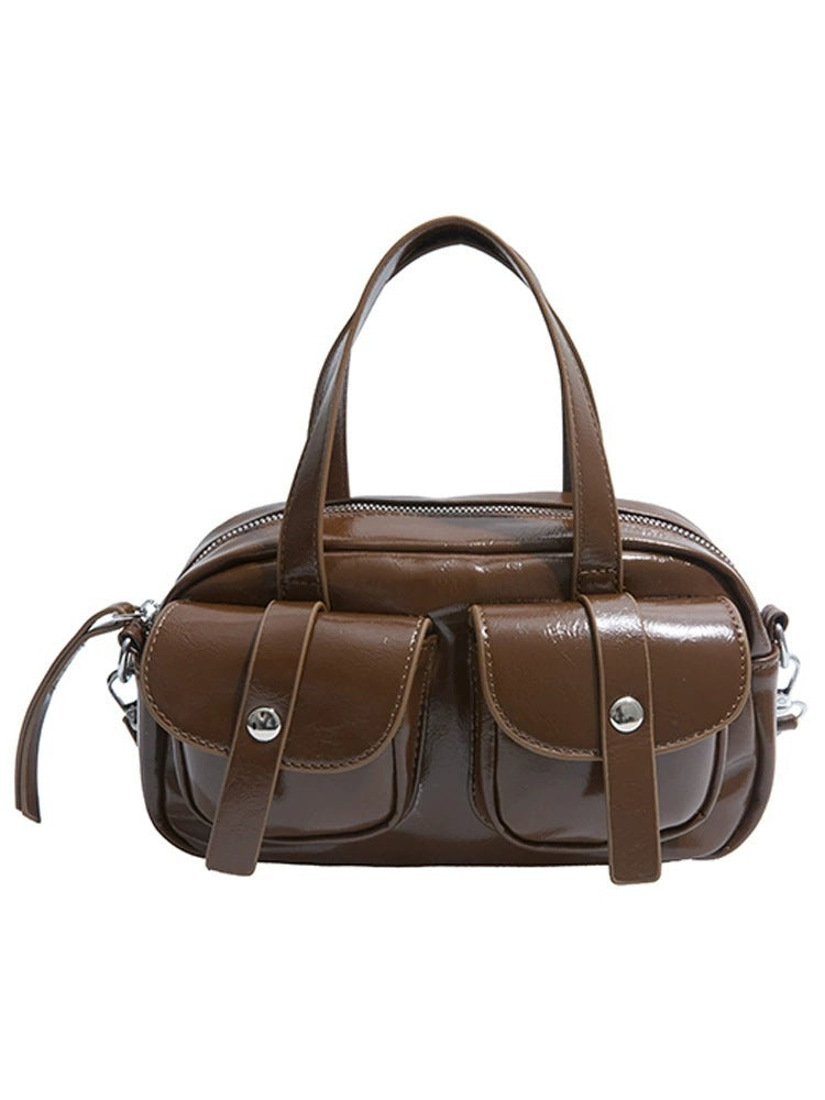 Large Capacity Women's Fashion Shoulder Messenger Portable Boston Bag