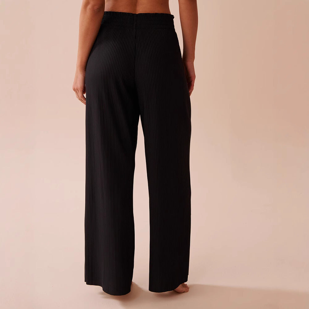Women's Wide-leg Mid-waist Elastic Fashion