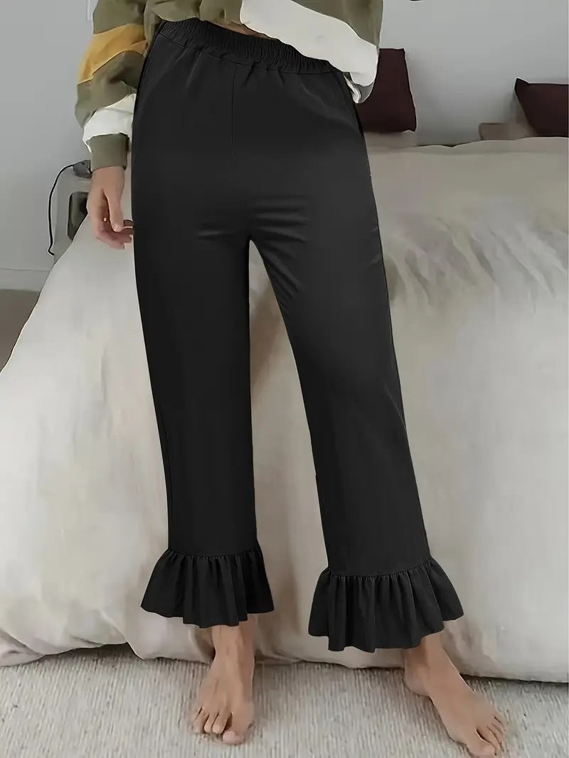 Women's Wide-leg Pants Fashion Flared Pants High Waist