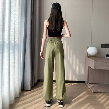 100 Cotton Cargo Pants Women's Summer Thin