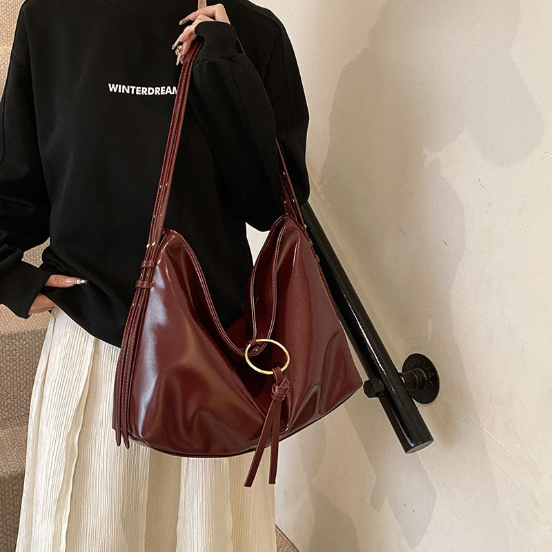 Vintage Bag Women's Large Capacity Soft Leather Niche
