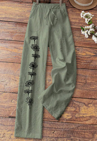 Fashion Casual Printing Loose Trousers For Women