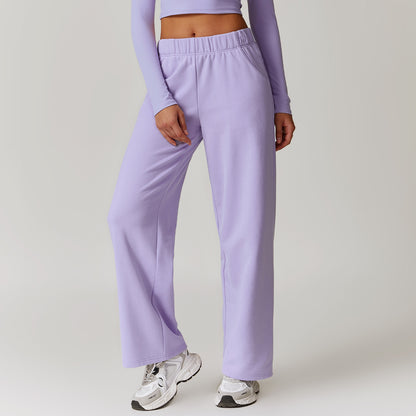 Outdoor Sports Straight High Waist Slimming Casual Pants