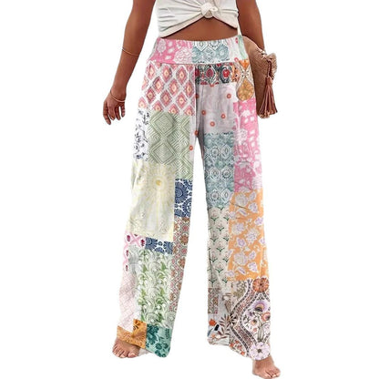 Women's Creative 3D Printing Fashionable Casual High Waist Trousers