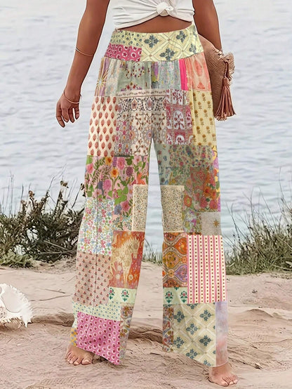 Women's Creative 3D Printing Fashionable Casual High Waist Trousers