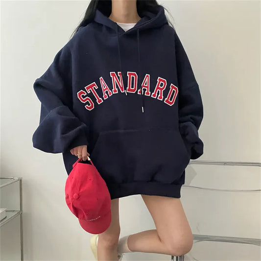 Letter Loose Fleece Printed Top