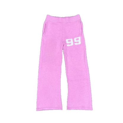 American Style Fashion Street Hip Hop Style Trousers Alphabet Embroidery Sweatpants