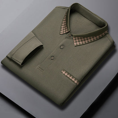 Solid Color Casual Dad Long-t-shirt