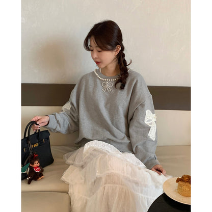 Fashion Graceful Bow Design Sweater