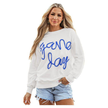 Women's Casual All-matching Loose Letter Embroidery Top