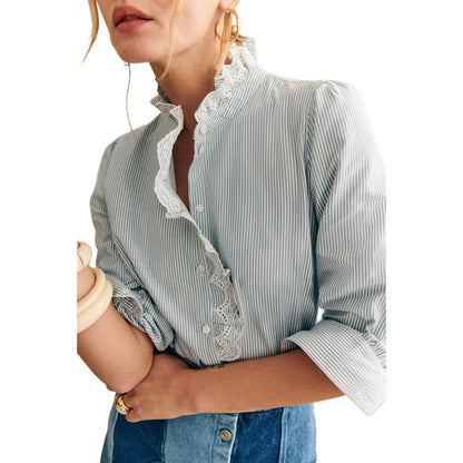 Shiying Single Row Multi-buckle Shirt For Women