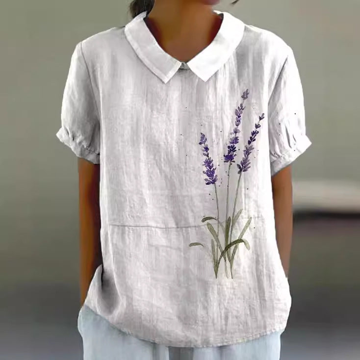 Shirt Women's Short Sleeve Creative Retro Short Sleeve T-shirt