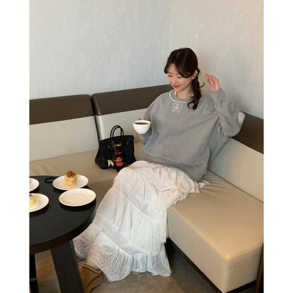 Fashion Graceful Bow Design Sweater