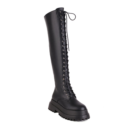 Punk Autumn And Winter Lace-up Martin Boots Platform