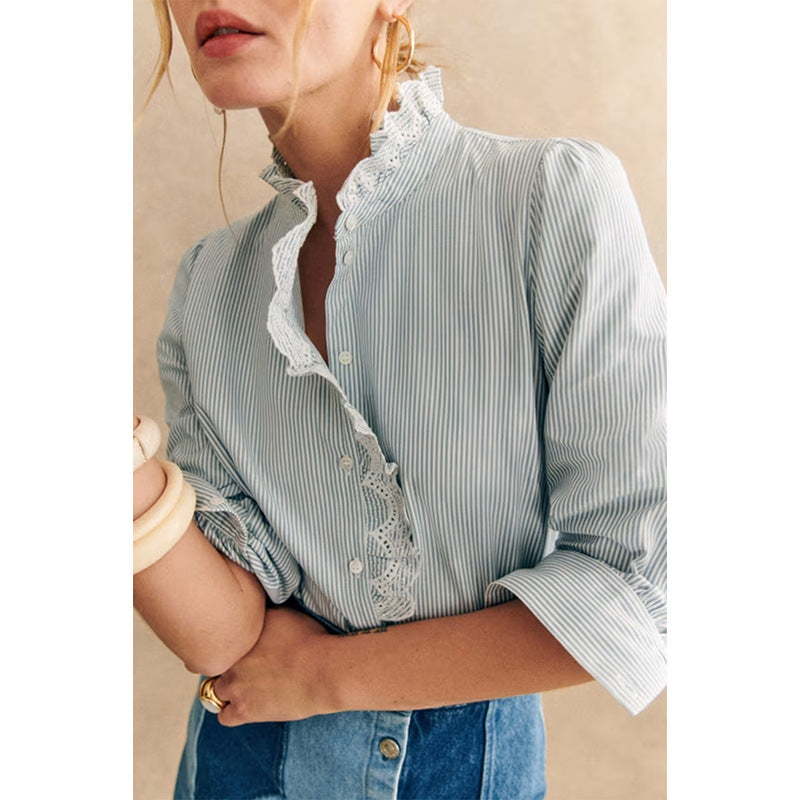 Shiying Single Row Multi-buckle Shirt For Women