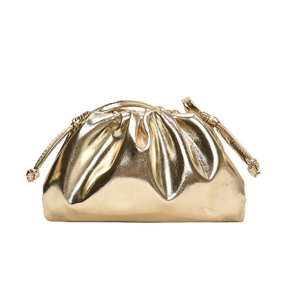 Advanced Texture Silver Dumpling Bag Fashion Shoulder Bag