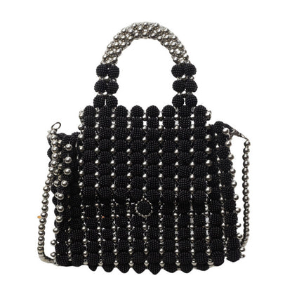 Dinner Dress Portable Beaded Weave Pearl Bag