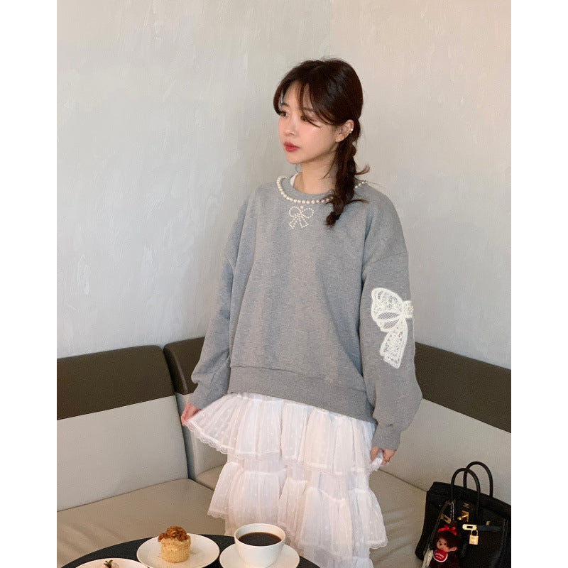 Fashion Graceful Bow Design Sweater