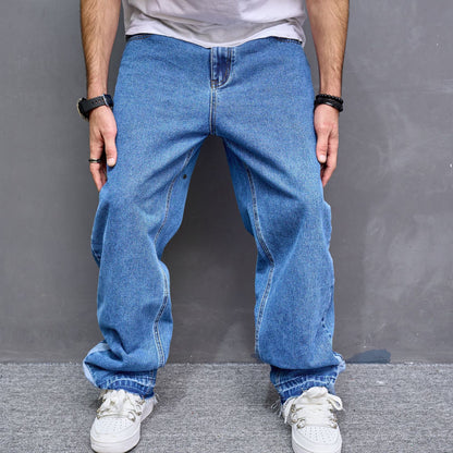 Vintage Casual Jeans Men American Style Trend