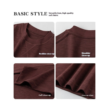 Inverted Triangle Idle Style Solid Color Simple T-shirt