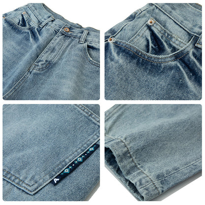 Fashion Retro Distressed Washed Jeans Men