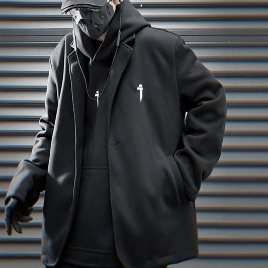 Men's And Women's Loose Solid Color Casual Small Suit Casual Clothes Trendy Coat