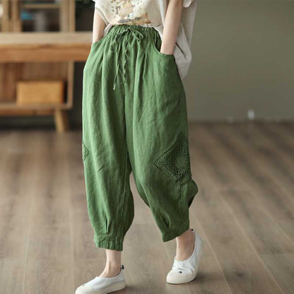 Cotton And Linen Loose Slimming Harem Bloomers