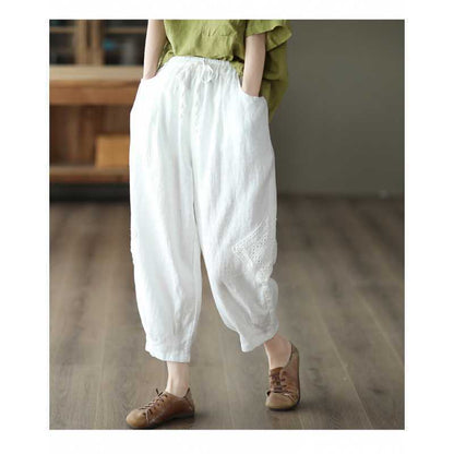 Cotton And Linen Loose Slimming Harem Bloomers