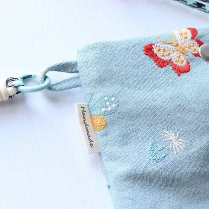 Butterfly Embroidered Crossbody Bag Storage And Carrying Coin Purse