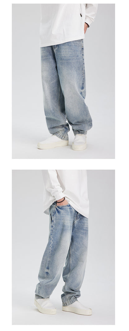Fashion Retro Distressed Washed Jeans Men