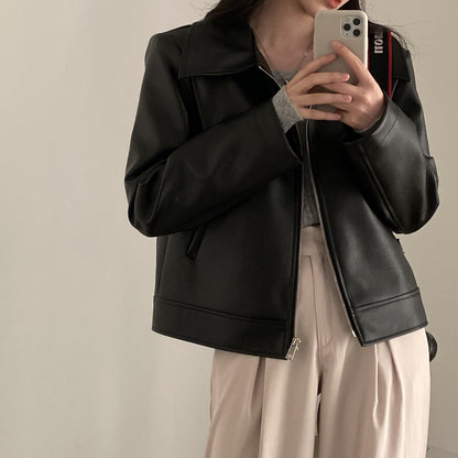 Handsome Cool Girl Versatile Motorcycle Jacket
