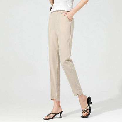 Cropped Harem Suit Pants Women's Loose Casual Cigarette Pants