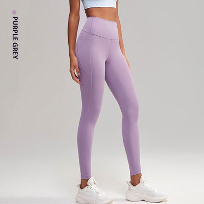 Sports High Waist Nude Feel Yoga Pants Skinny Running Fitness Pants